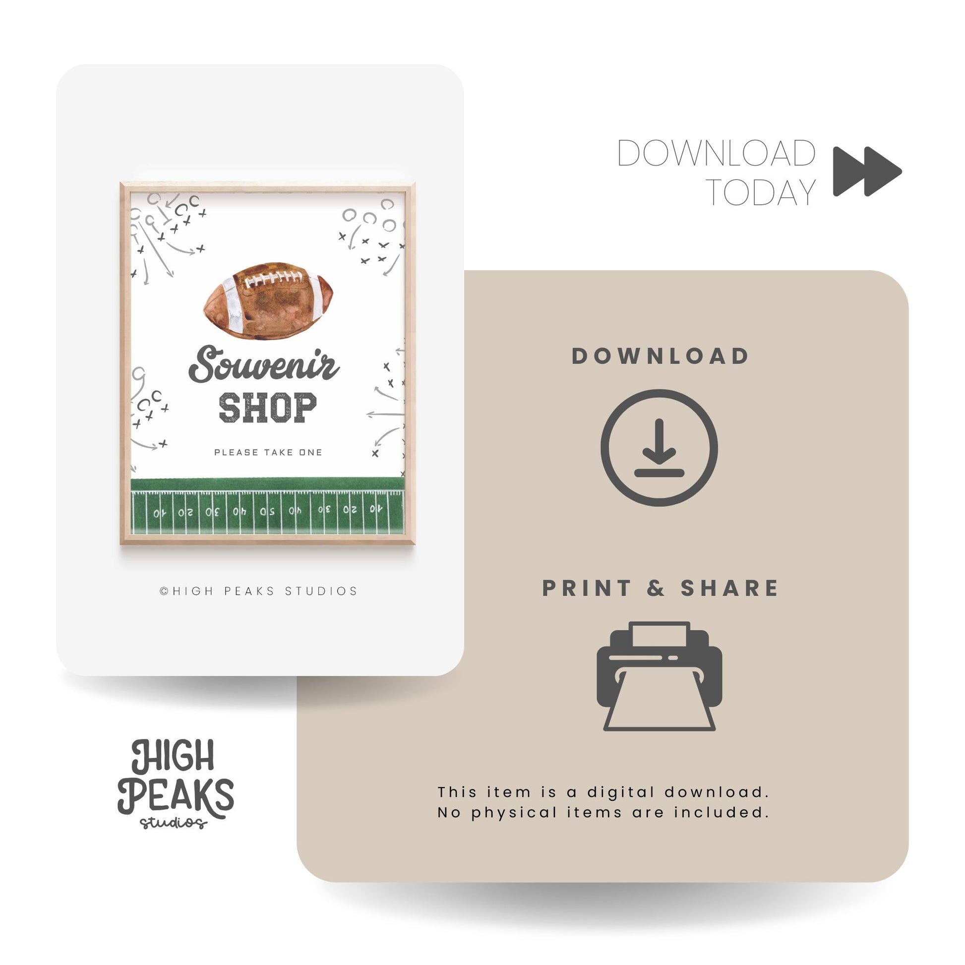 Souvenir Shop Party Sign Printable By High Peaks Studios