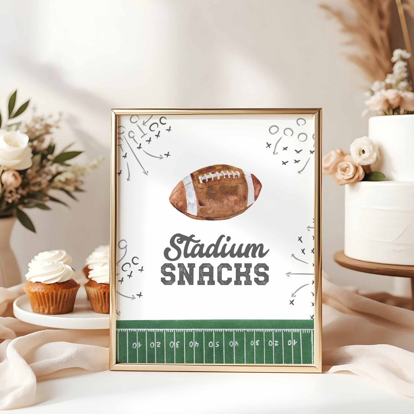 Stadium Snacks Football Party Sign Printable