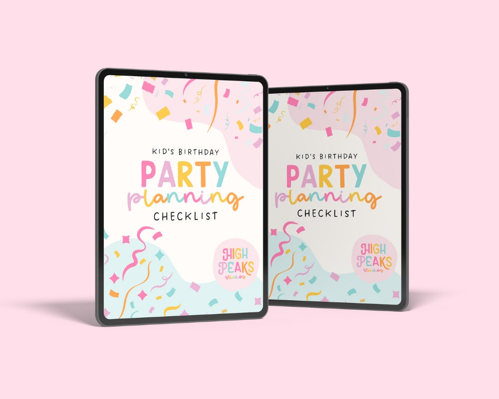 Free happy birthday party checklist printable - High Peaks Studios