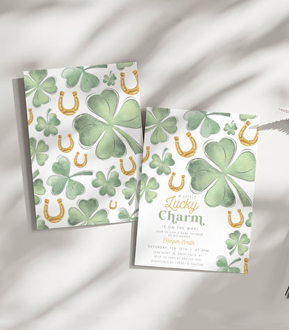 Lucky Charm Baby Shower Invitation