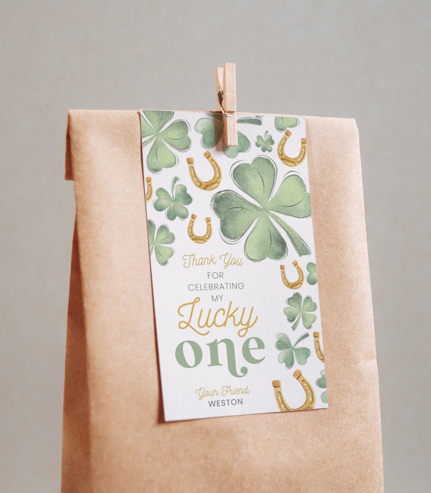Lucky One Birthday Favor Printables - High Peaks Studios
