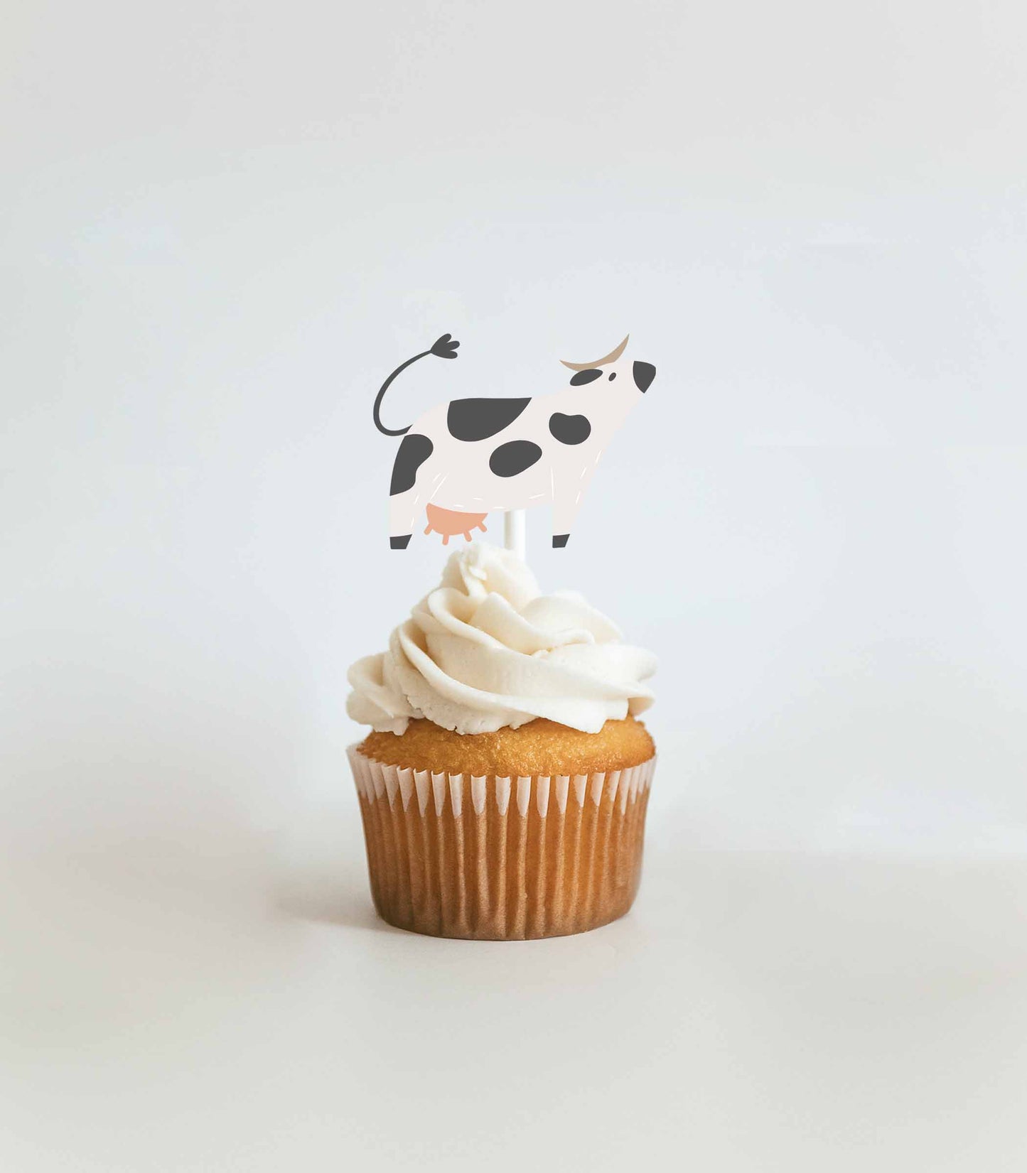 Modern Farm Birthday Cupcake Toppers