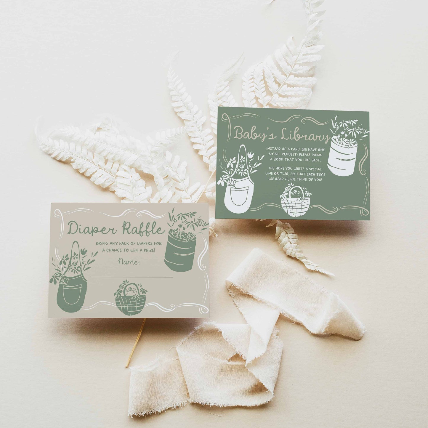 Locally Grown Baby Shower Invitation 3 Card Set Templates