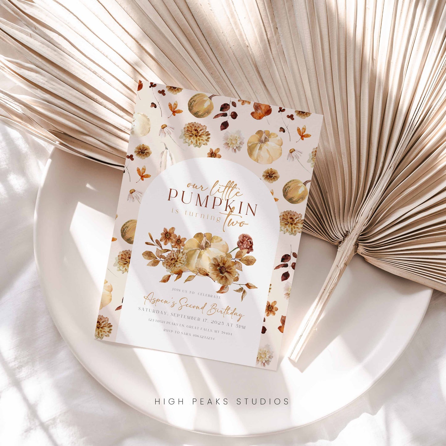Editable Our Little Pumpkin Invitation