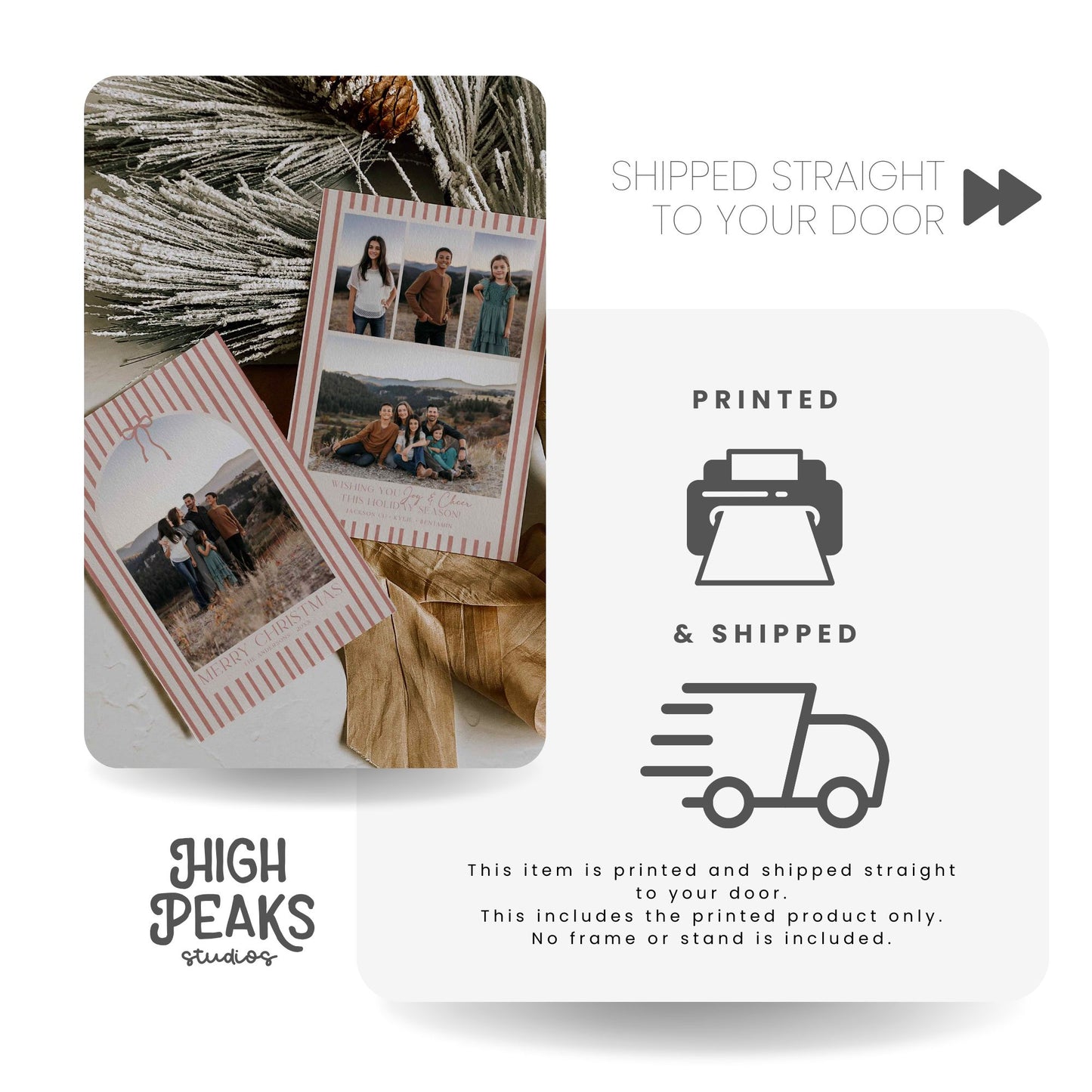 Printing and shipping promotion display by High Peaks Studios LLC