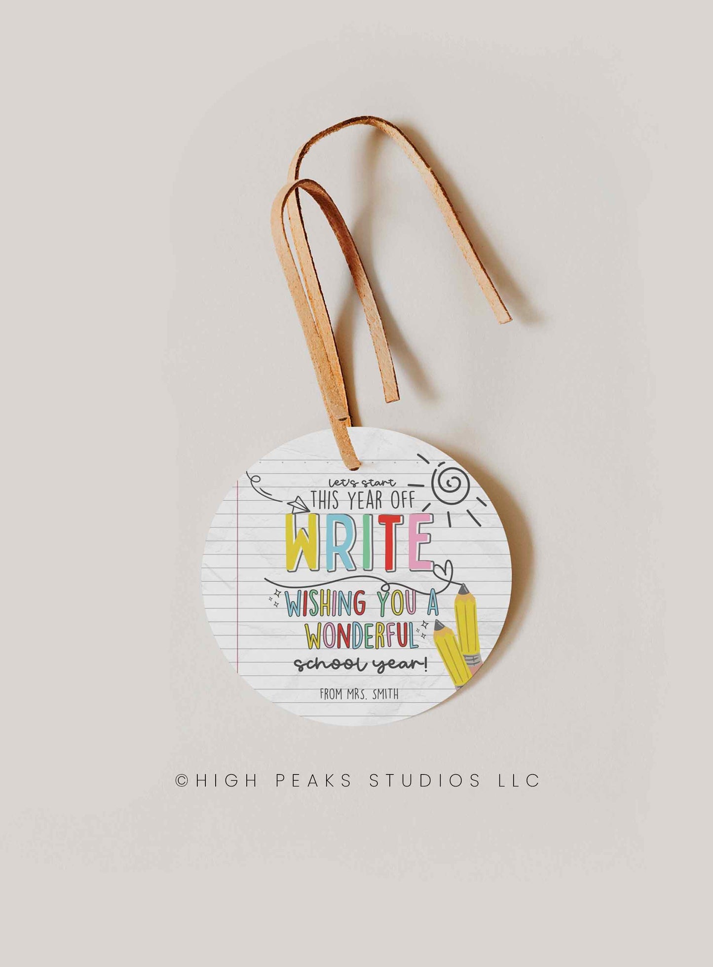 Welcome Back To School Gift Tag Printable - High Peaks Studios