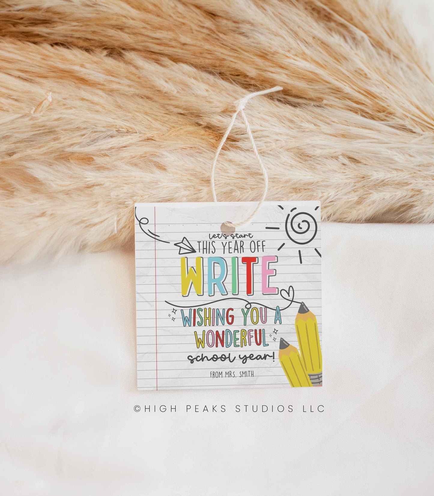 Welcome Back To School Gift Tag Printable - High Peaks Studios