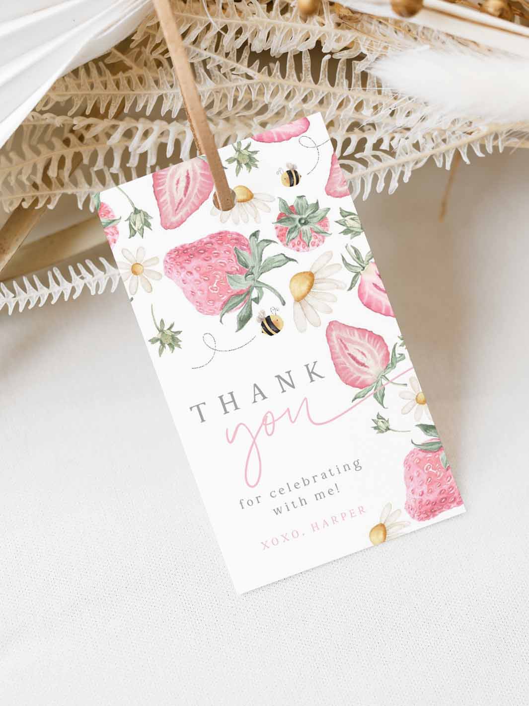 Berry First Birthday Favor Tag Printables - High peaks Studios