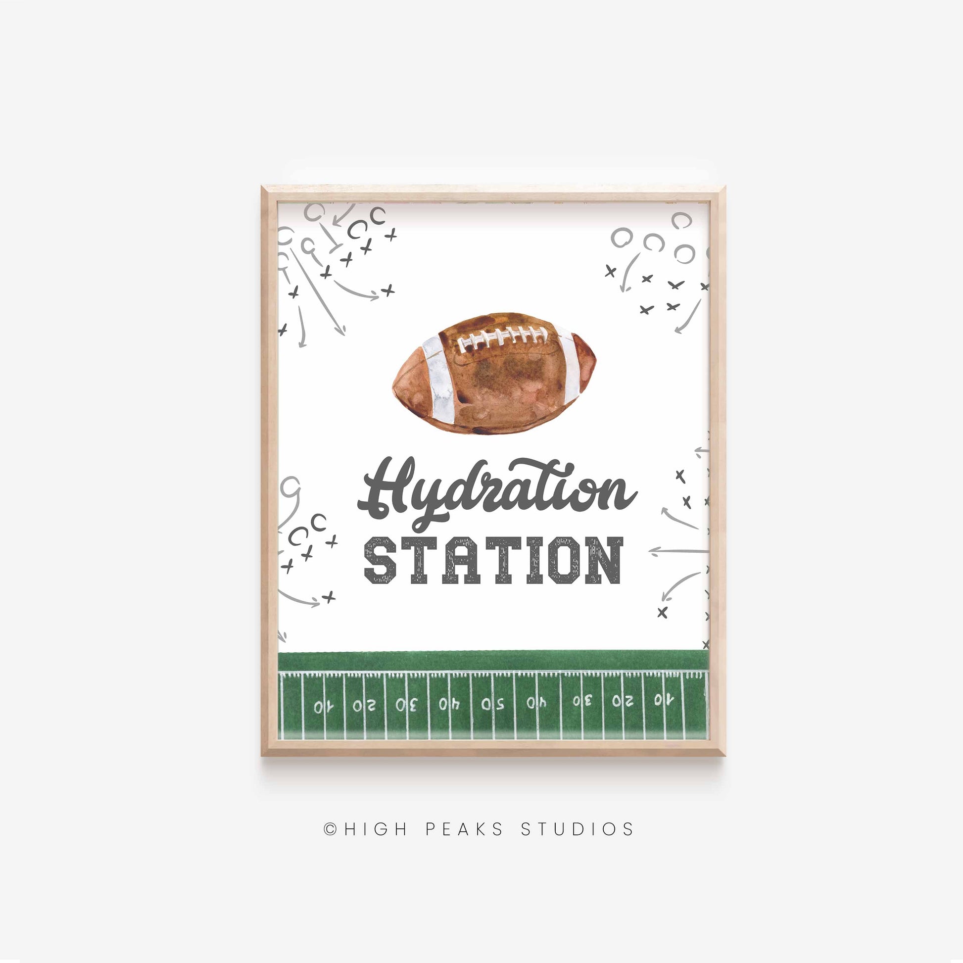 Hydration Station Party Sign Printable by High Peaks Studios