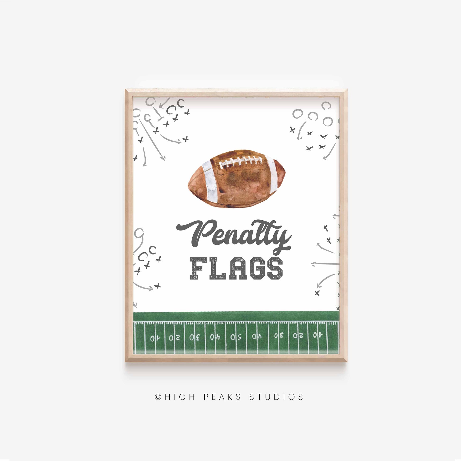 Penalty Flags Party Sign Printable By High Peaks Studios