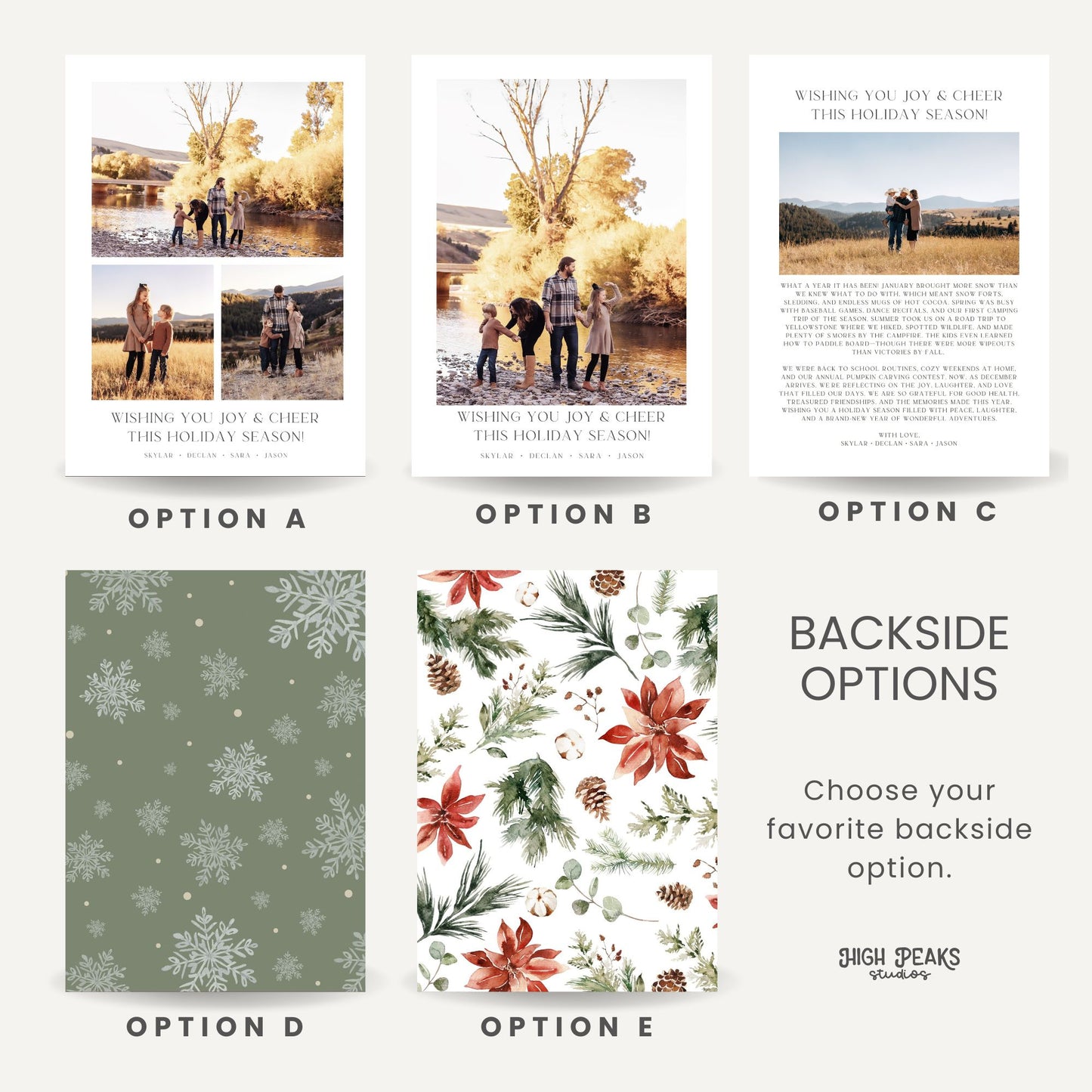 Modern Script Picture Christmas Card