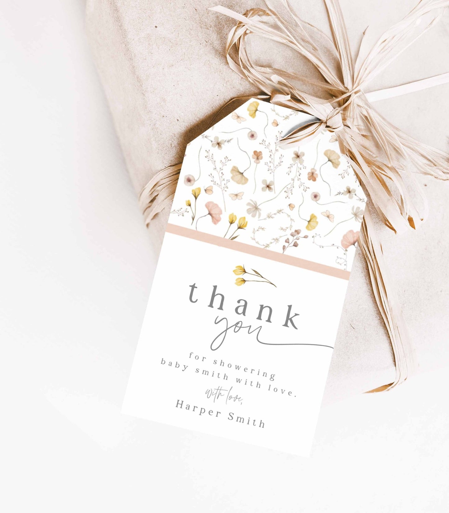 Editable Wildflower Favor Tag - High Peaks Studios