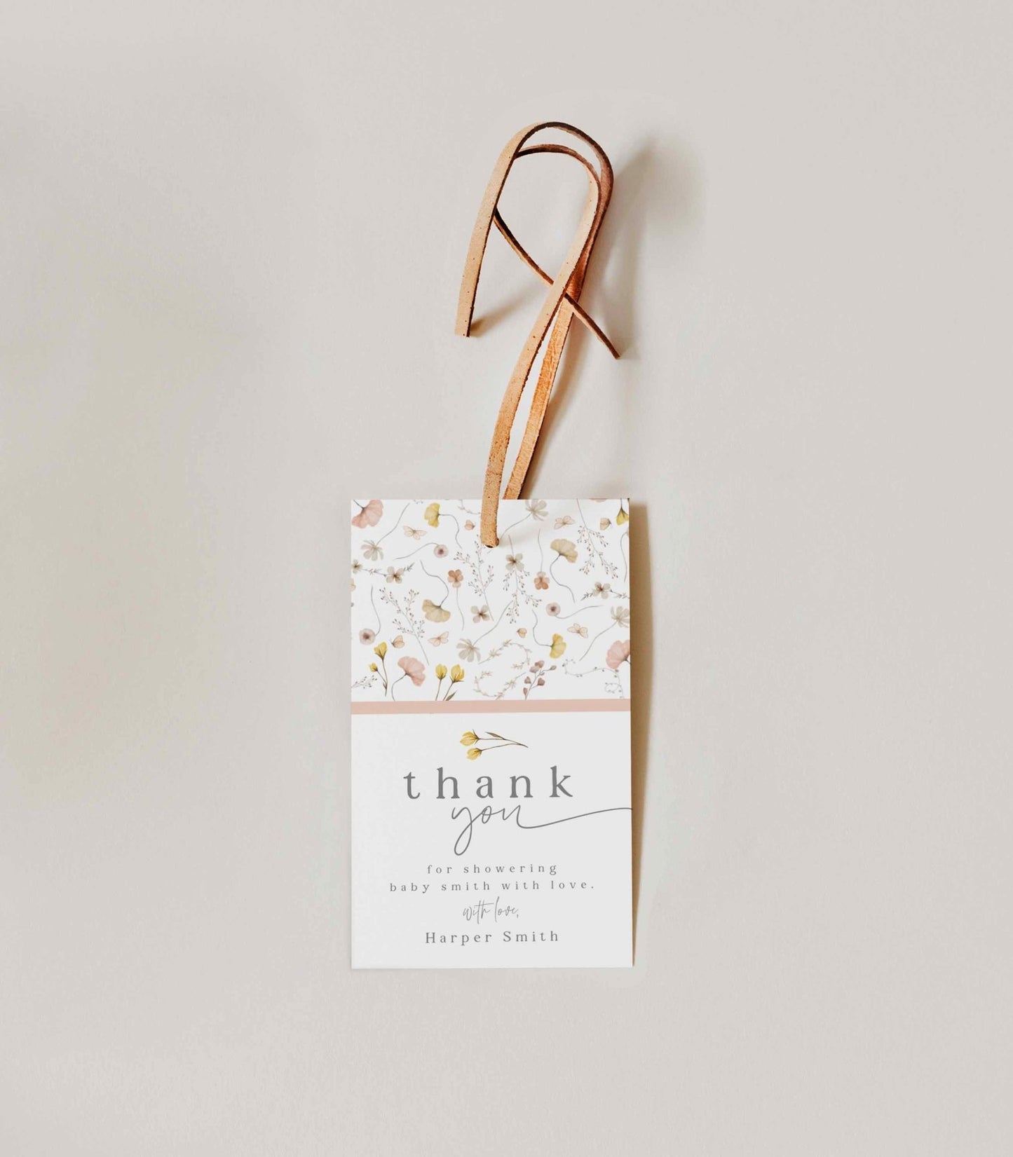 Editable Wildflower Favor Tag - High Peaks Studios