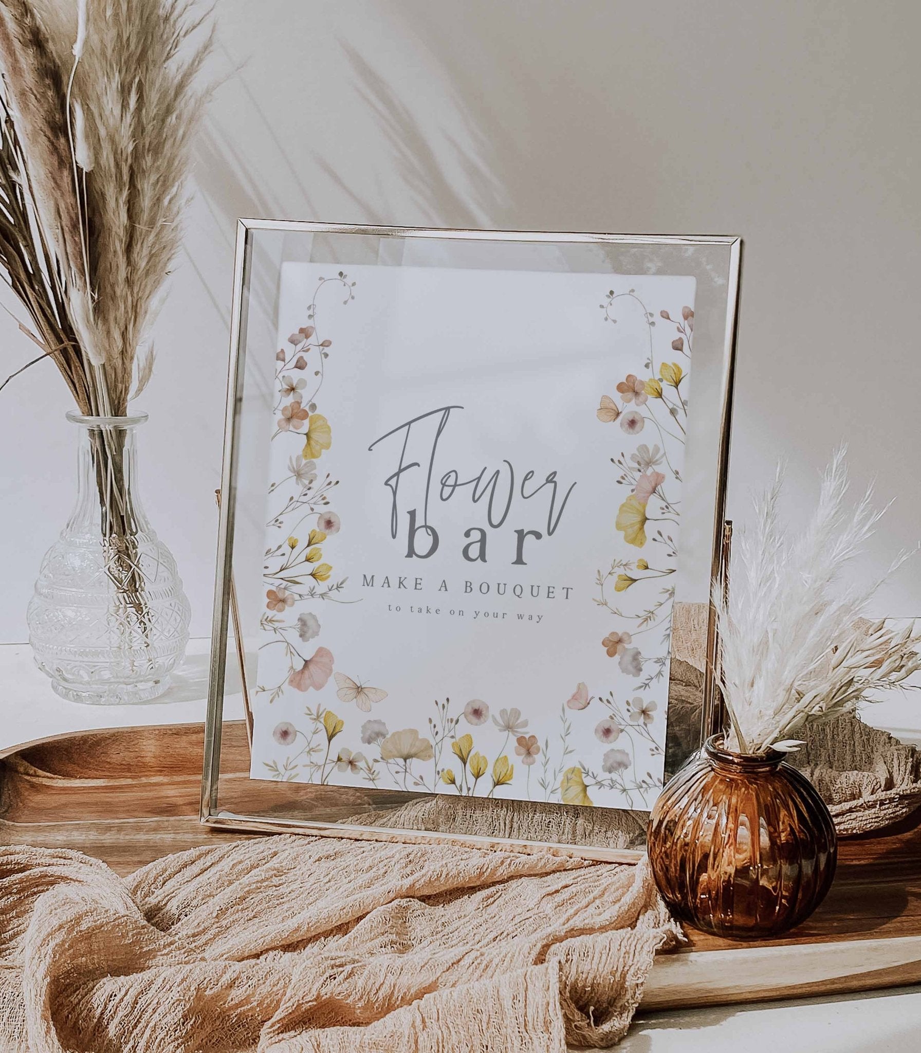 Flower Bar Sign Printable - High Peaks Studios