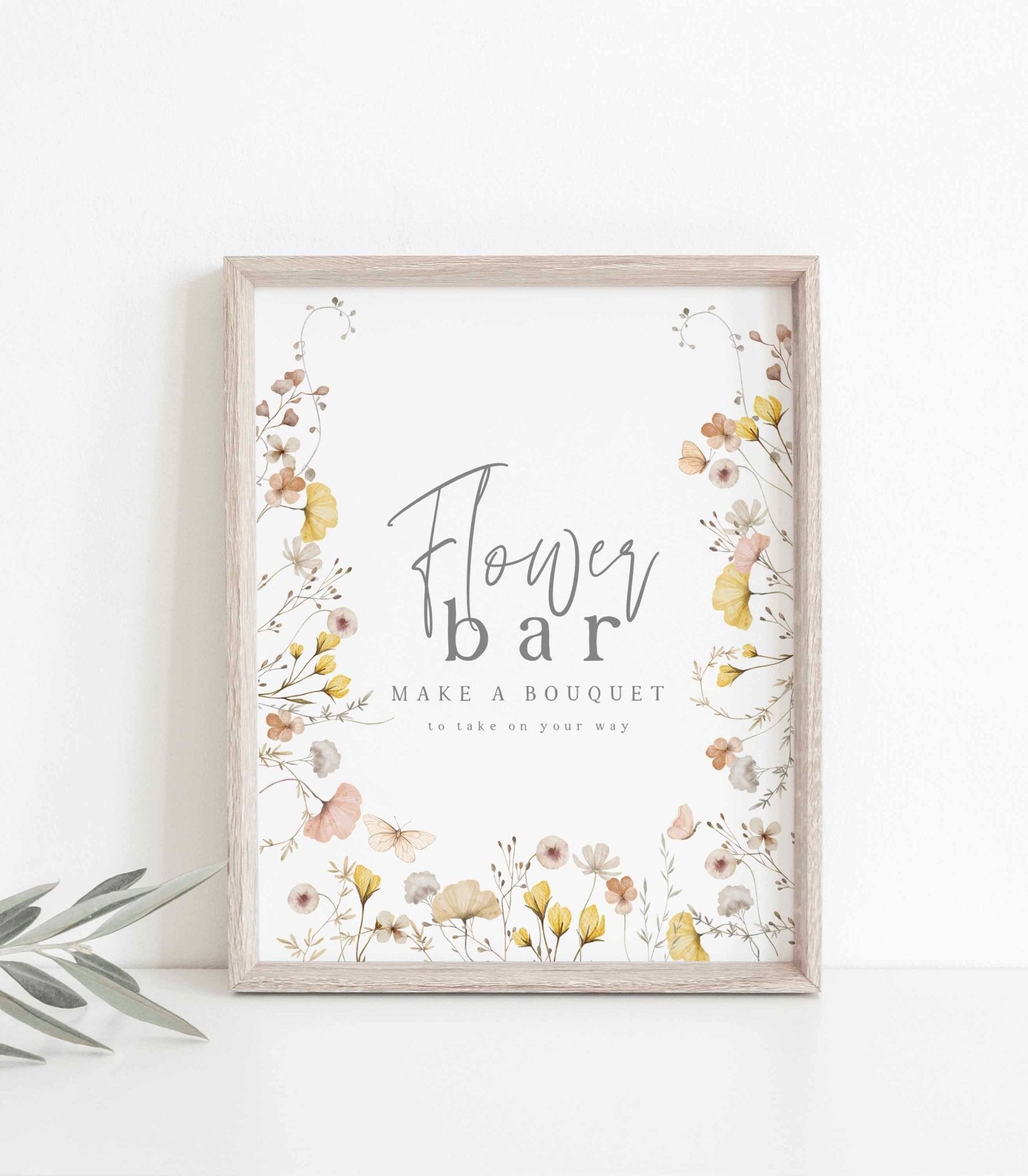 Flower Bar Sign Printable - High Peaks Studios