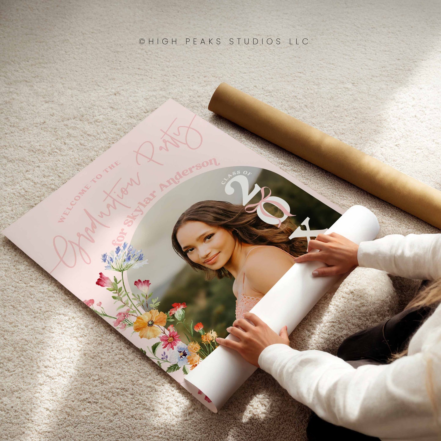 Wild Flower Graduation Party Welcome Sign Template