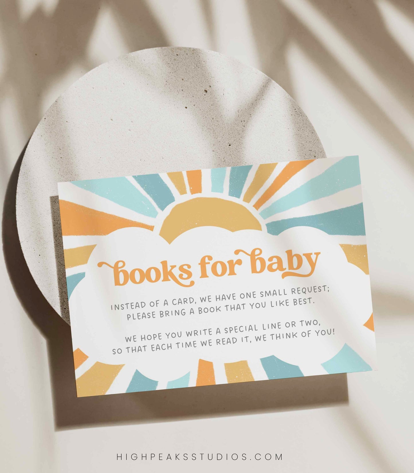 Sonshine Baby Shower Invitation 3 Card Set by High Peaks Studios