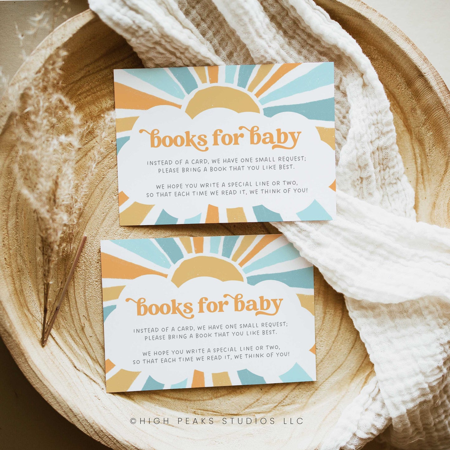 Sonshine Baby Shower Invitation 3 Card Set by High Peaks Studios