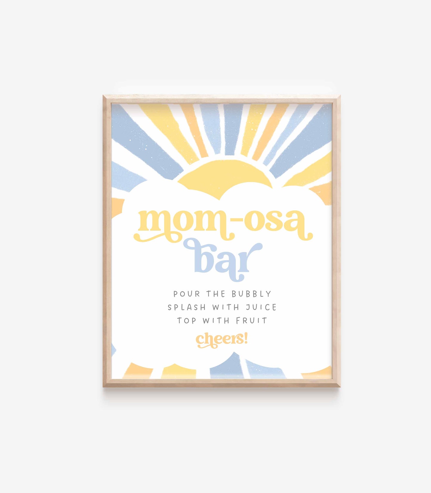 Mom-osa Bar Sign and Juice Tags Kit template, by High Peaks Studios LLC