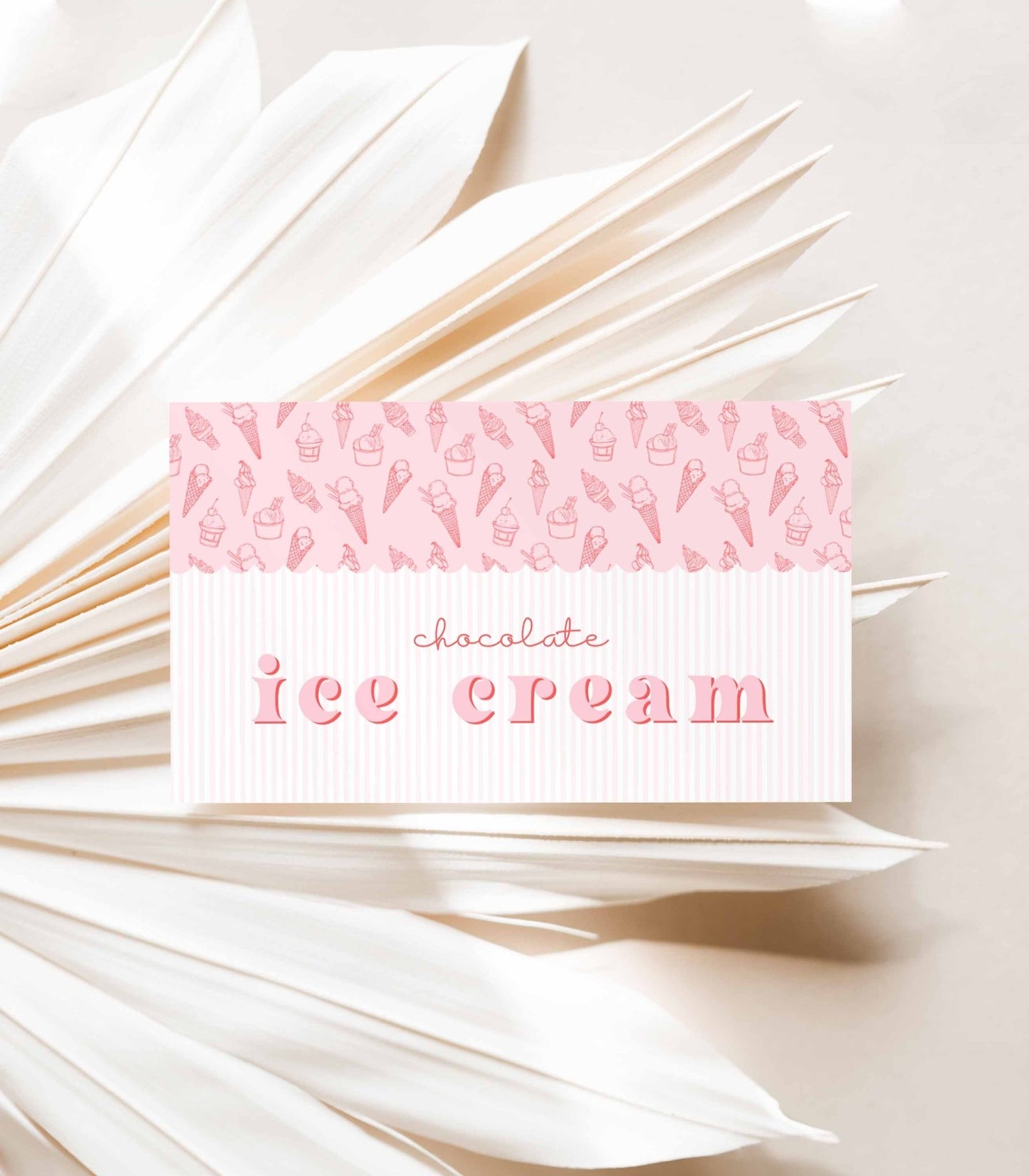 Retro Ice Cream Bar Food Label Cards - High Peaks Studios