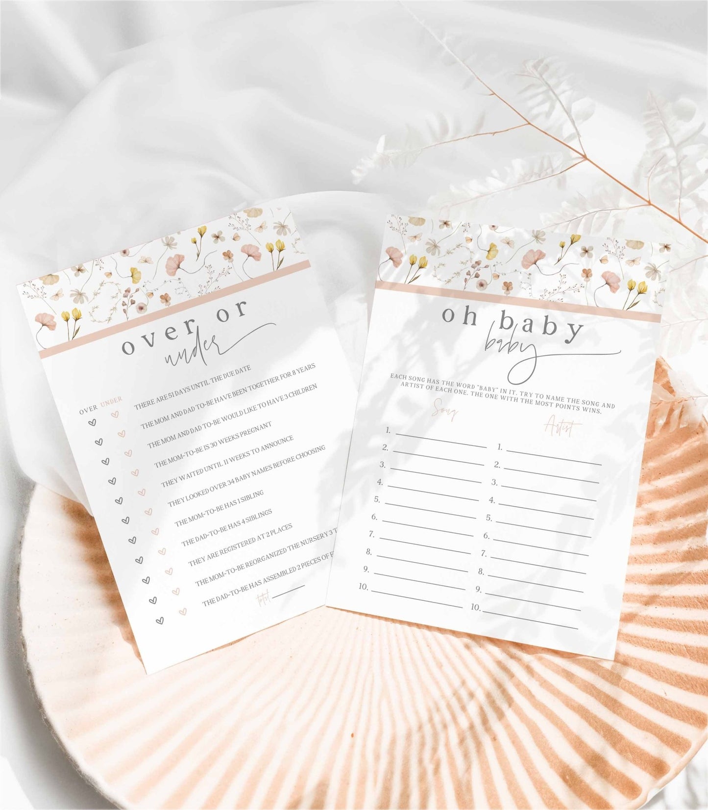 Wildflower Baby Shower Game Bundle (14 games) - High Peaks Studios