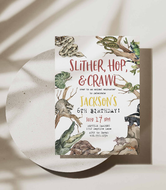 Animal Encounter Birthday Invitation Printable Template - High Peaks Studios