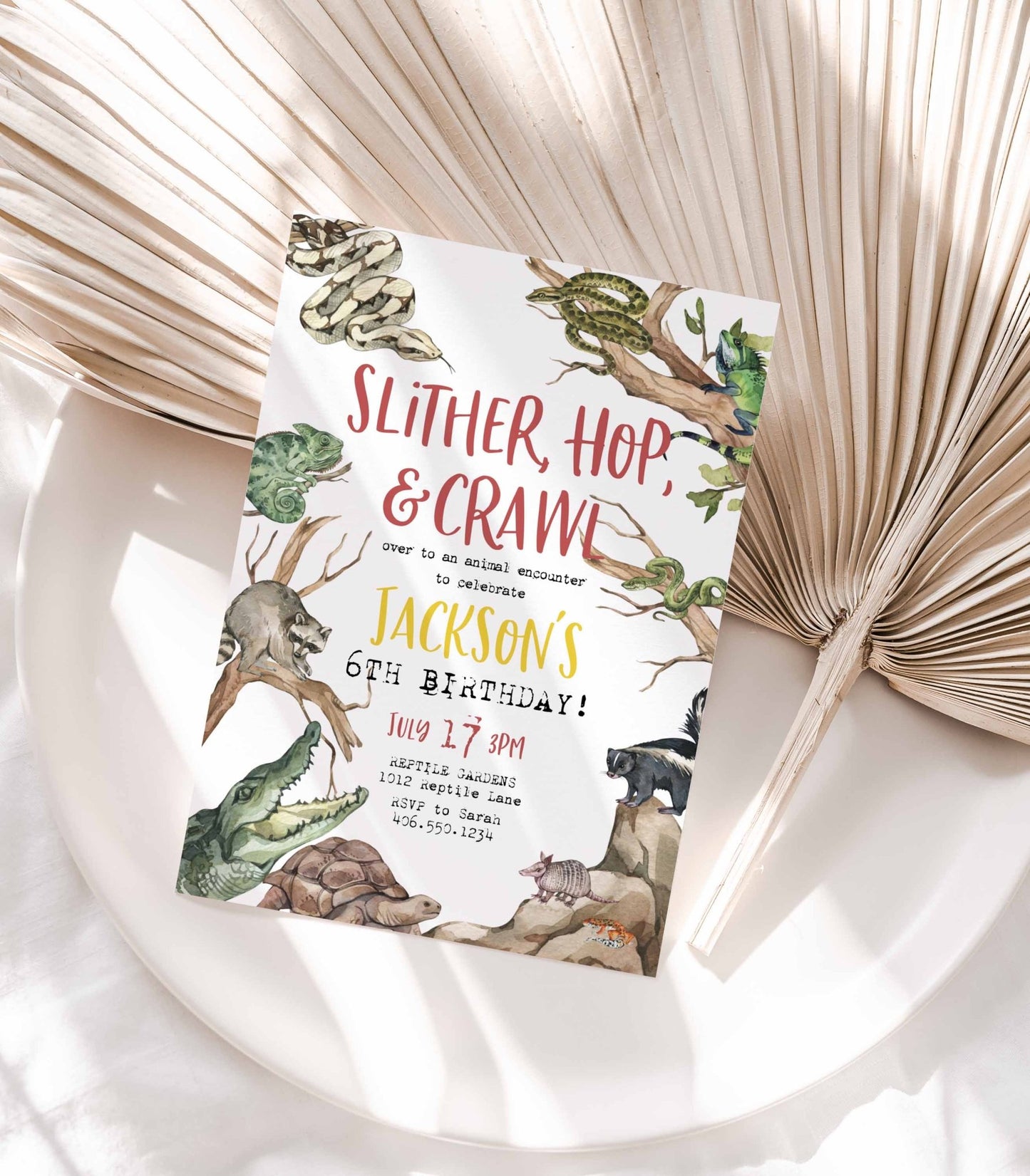Animal Encounter Birthday Invitation Printable Template - High Peaks Studios