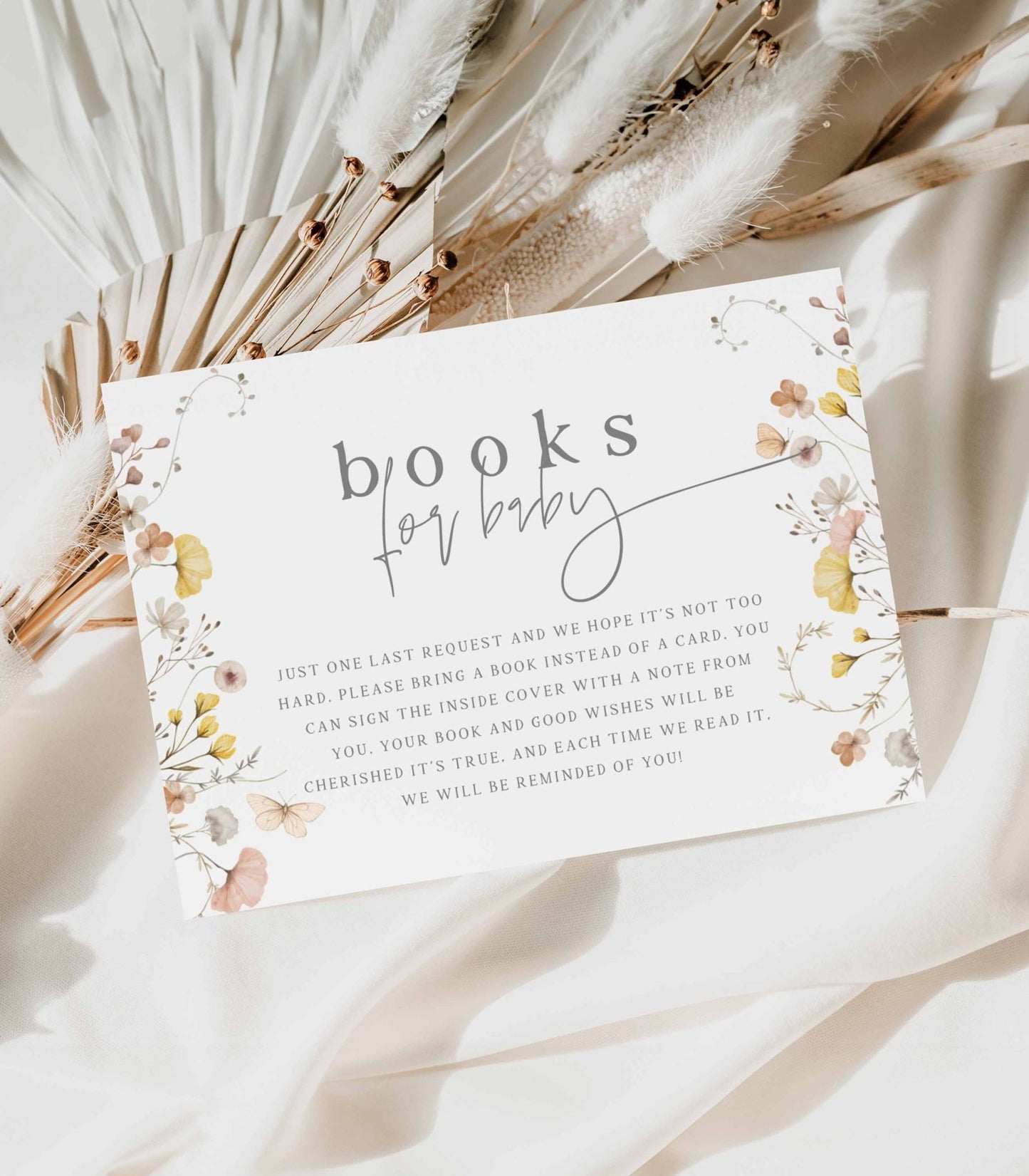 Baby In Bloom Baby Shower Invitation and Insert Cards Bundle - High Peaks Studios