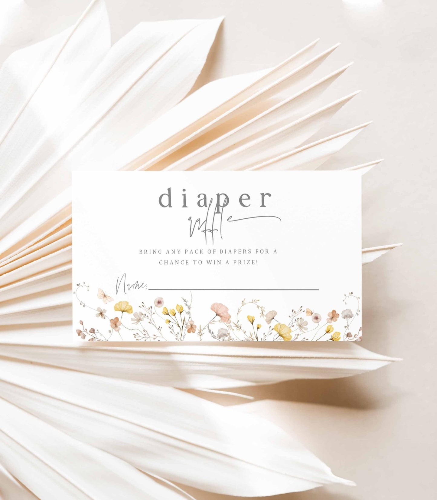 Baby In Bloom Baby Shower Invitation and Insert Cards Bundle - High Peaks Studios