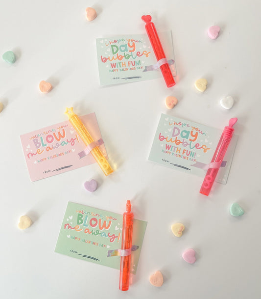 Bubble Stick Kids Valentine Printables - High Peaks Studios