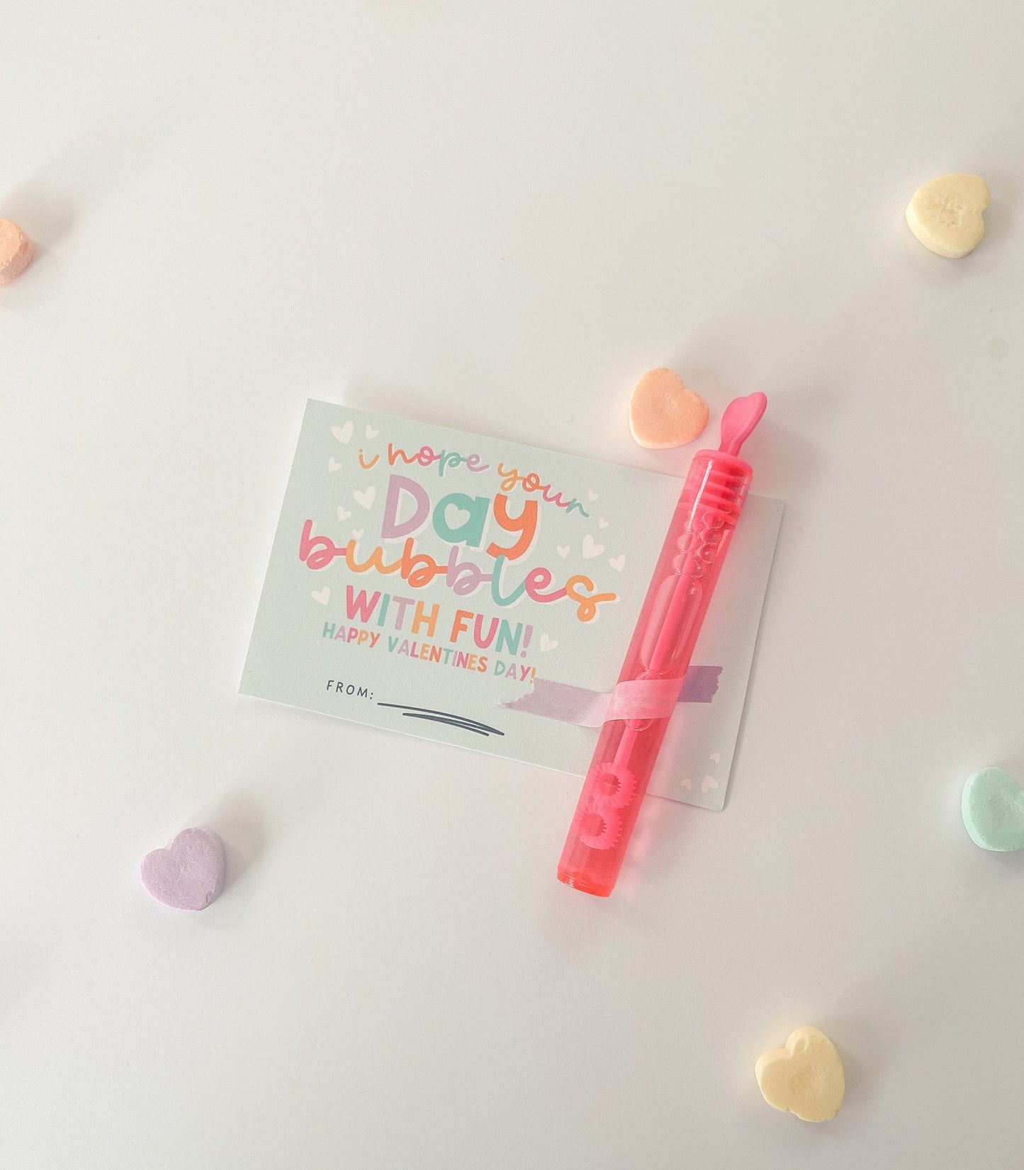 Bubble Stick Kids Valentine Printables - High Peaks Studios