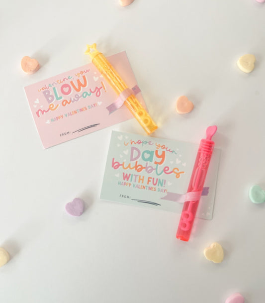 Bubble Stick Kids Valentine Printables - High Peaks Studios