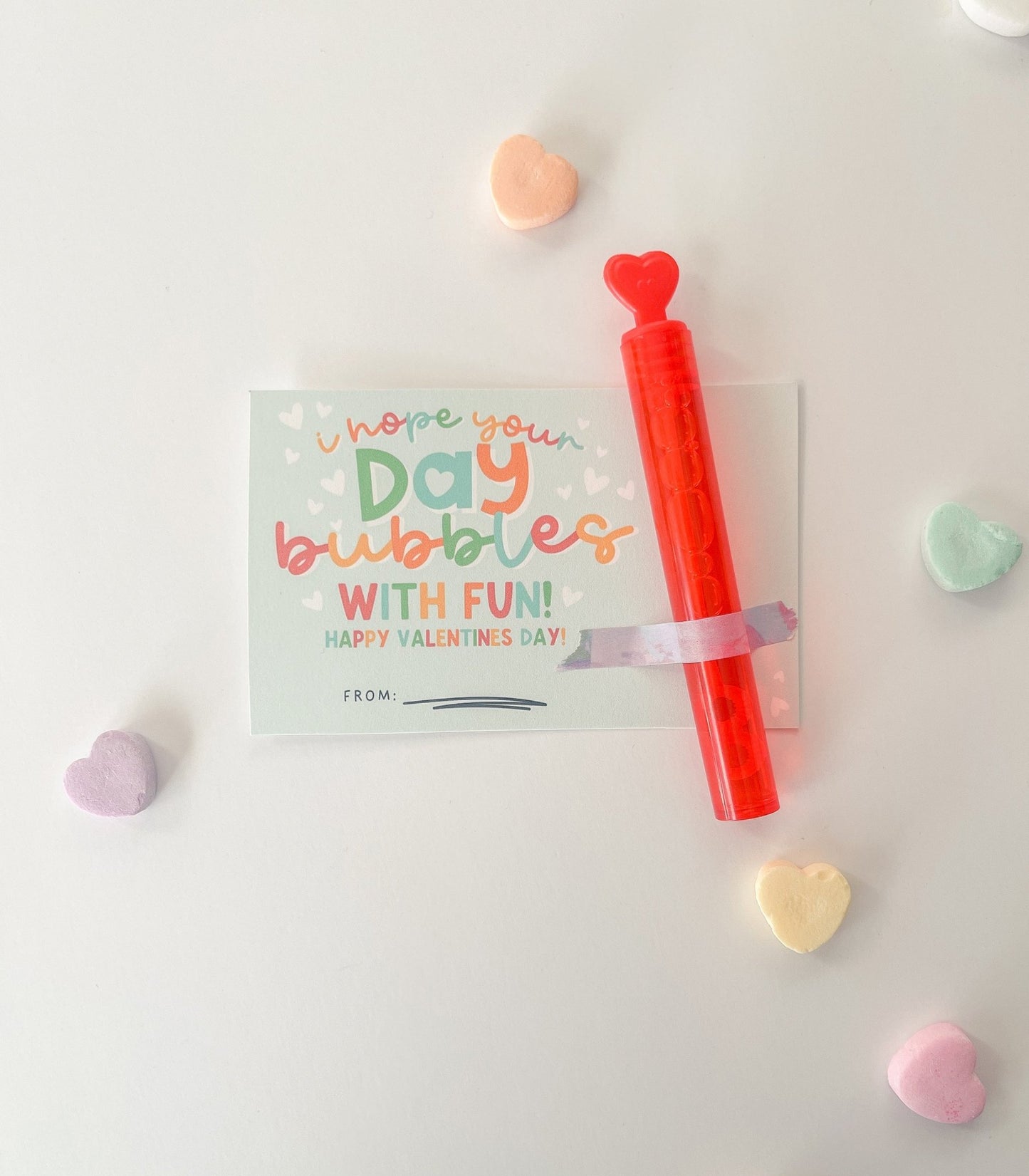 Bubble Stick Kids Valentine Printables - High Peaks Studios