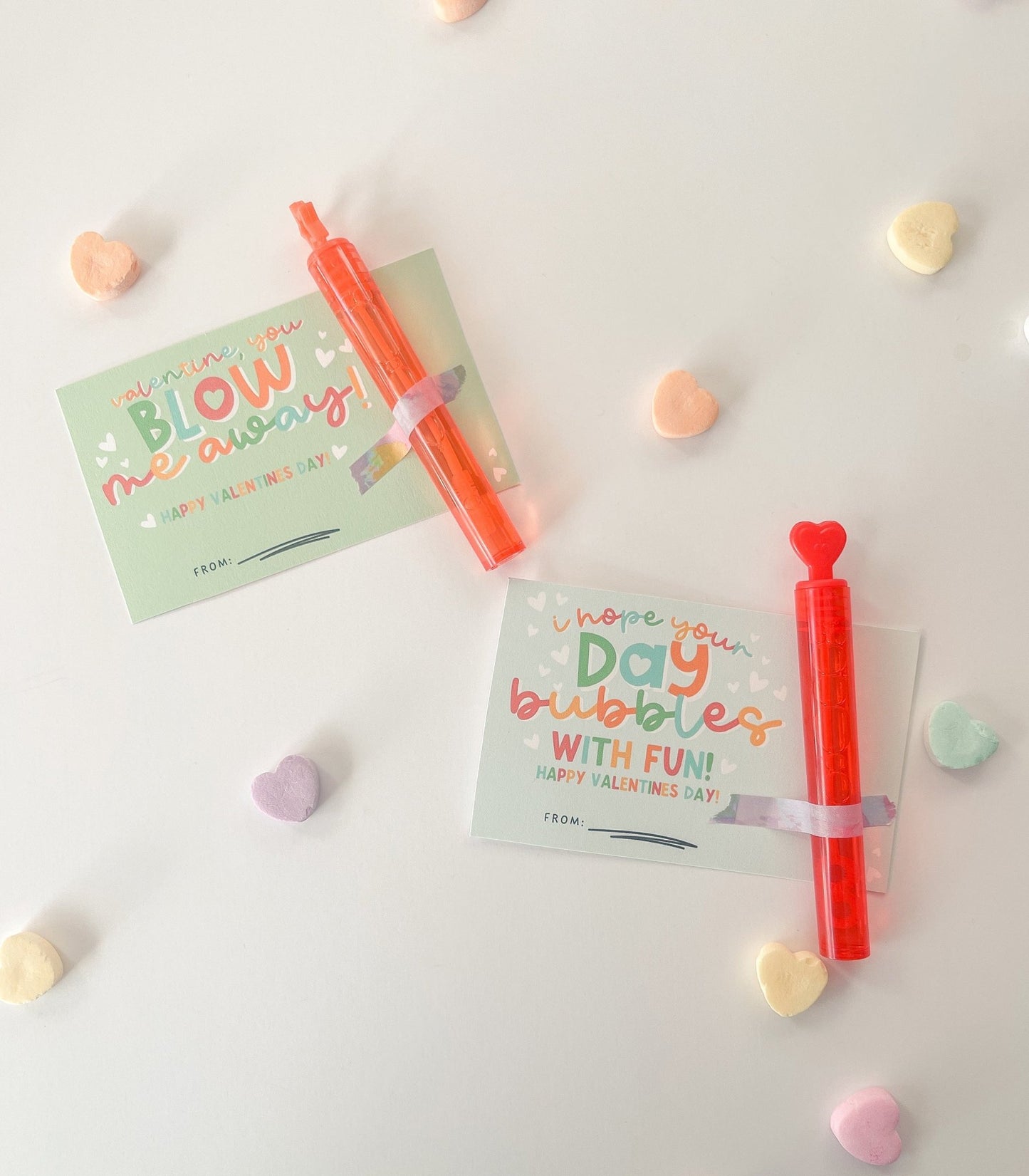 Bubble Stick Kids Valentine Printables - High Peaks Studios