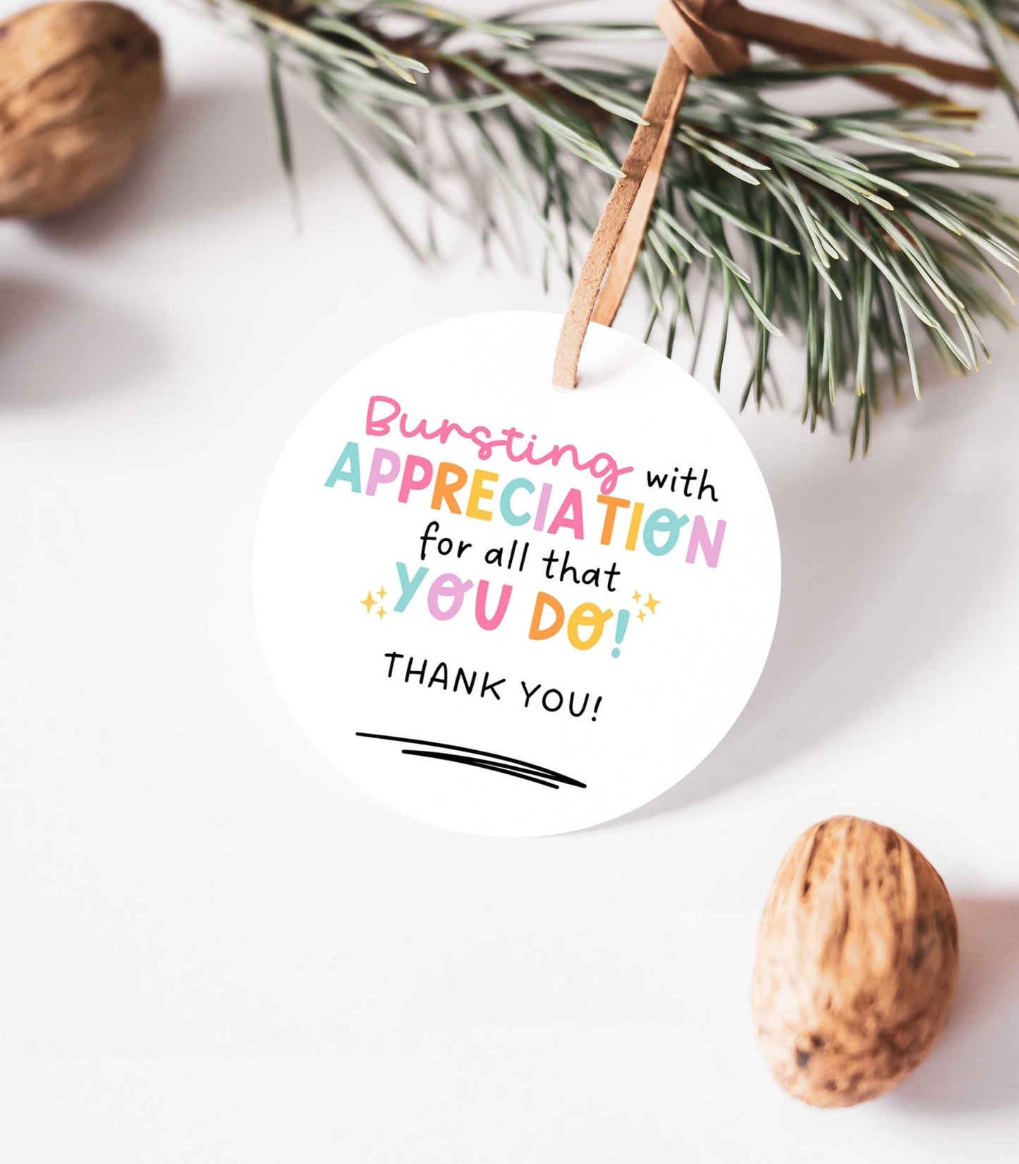 Bursting With Appreciation Gift Tag Printables - High Peaks Studios