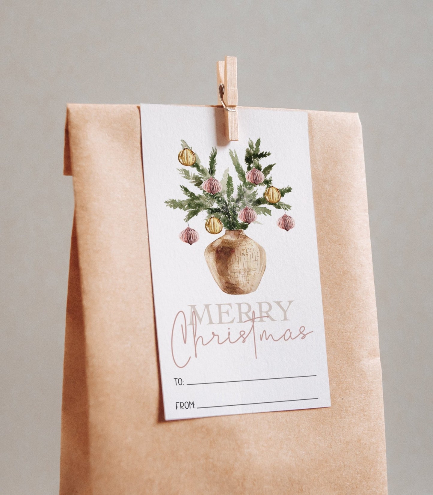 Christmas Gift Tag Printable - High Peaks Studios