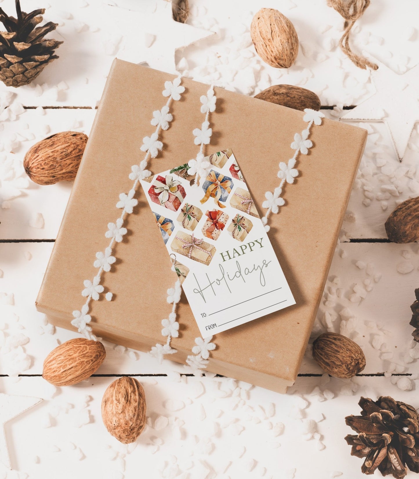 Christmas Presents Gift Tag Printable - High Peaks Studios
