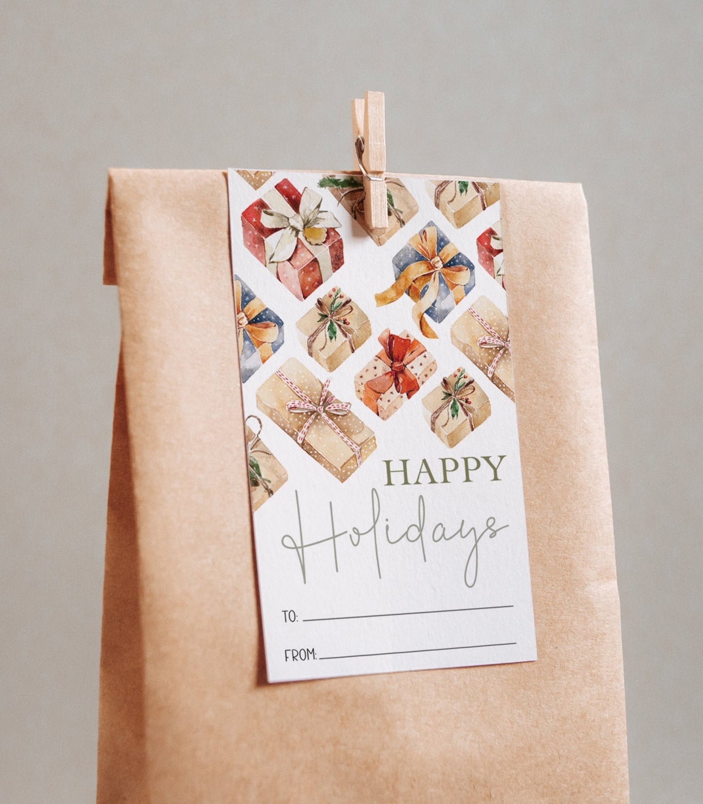 Christmas Presents Gift Tag Printable - High Peaks Studios