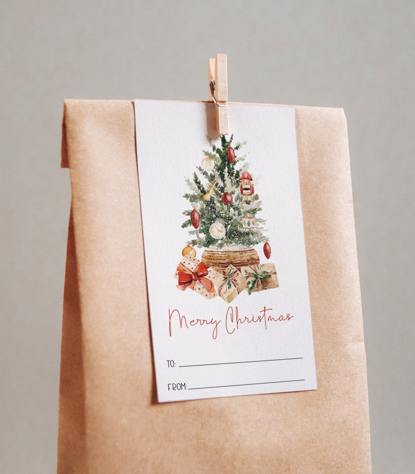 Christmas Tree Gift Tag Printable - High Peaks Studios