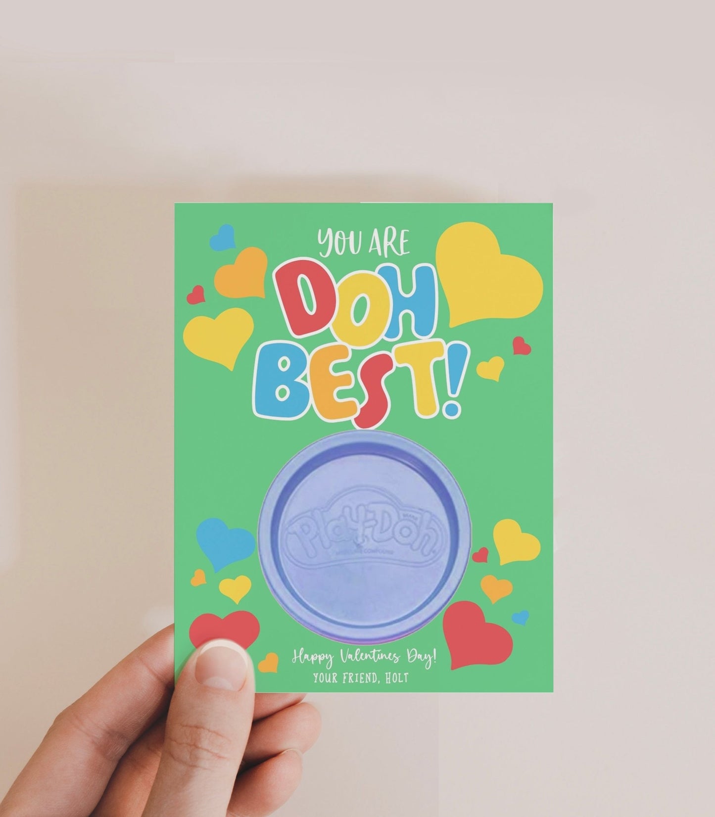 Classroom PlayDoh Valentine Gift Printables - High Peaks Studios