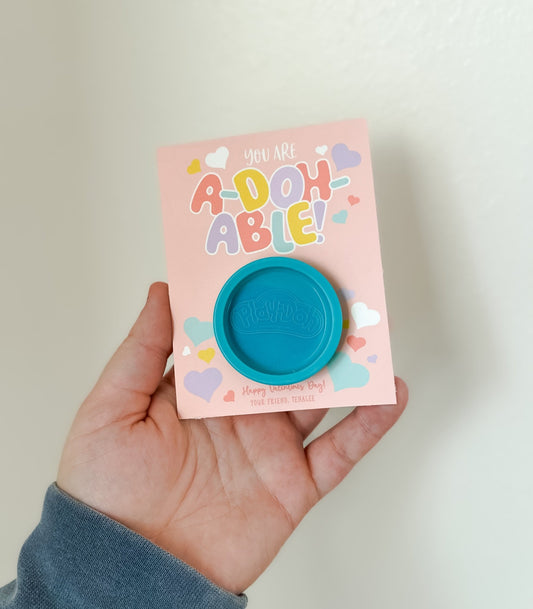 Classroom PlayDoh Valentine Printables - High Peaks Studios