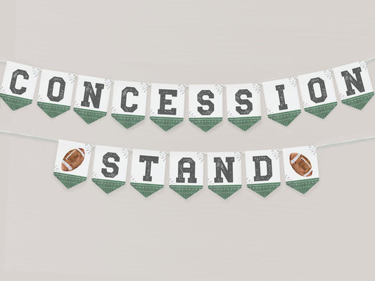 Concession Stand Pennant Banner Printable - High Peaks Studios