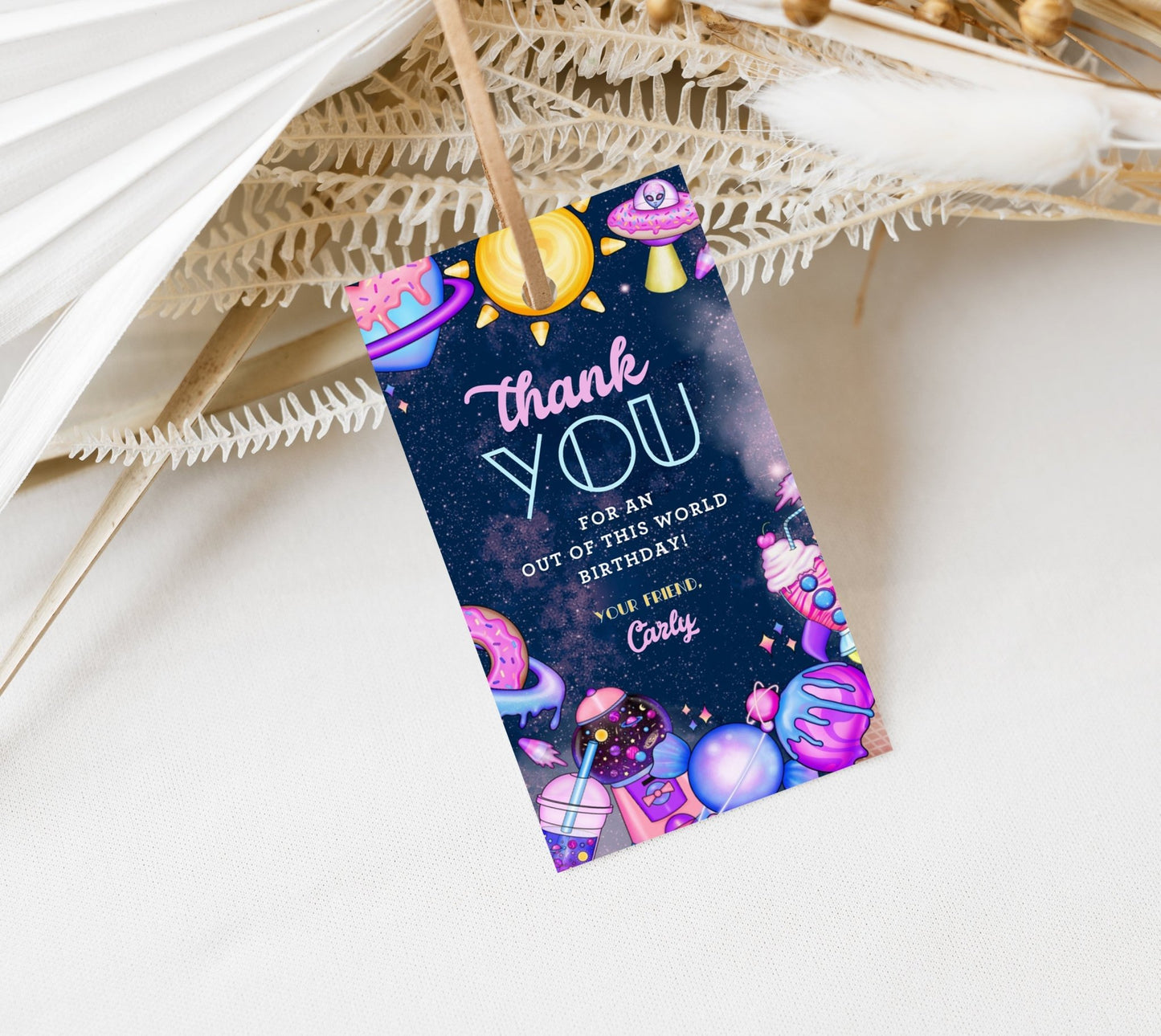 Cosmic Candy Galaxy Printable Favor Tag - High Peaks Studios