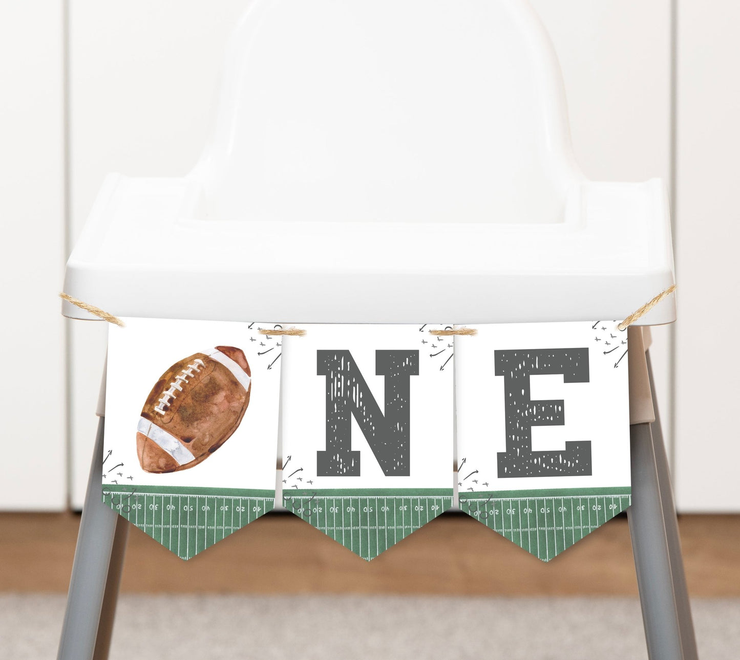 Football ONE High Chair Banner Sign - High Peaks Studios