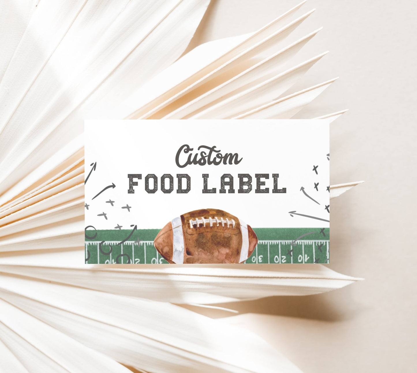 Football Party Printable Food Tent Labels - High Peaks Studios