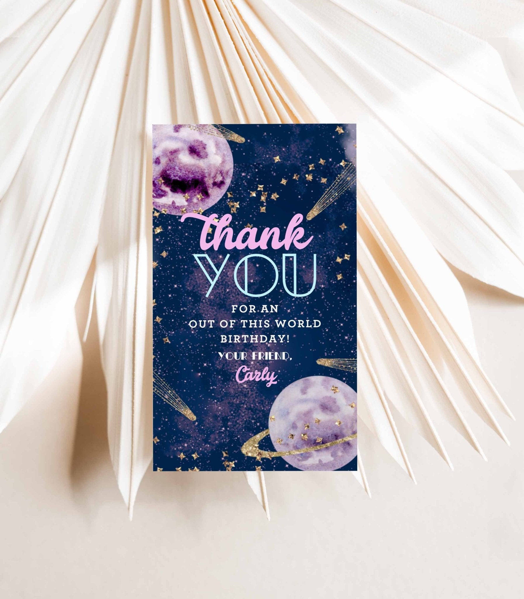 Galaxy Space Favor Tag Printable - High Peaks Studios