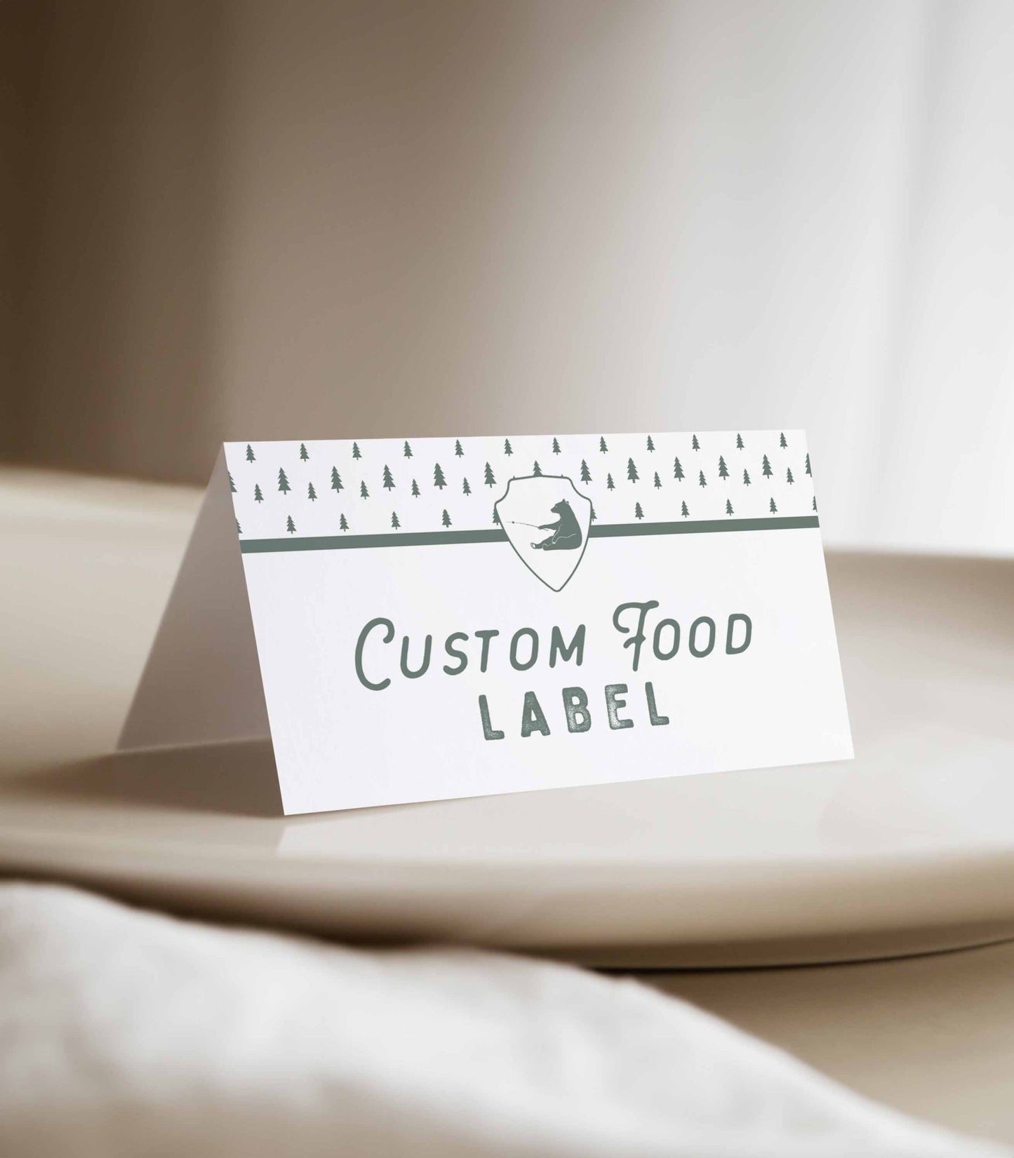 Happy Camper Food Label Card Printables - High Peaks Studios