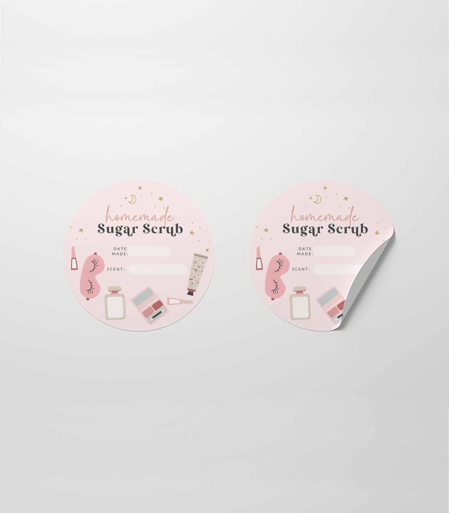 Homemade Sugar Scrub 4oz Jar Label Printables - High Peaks Studios