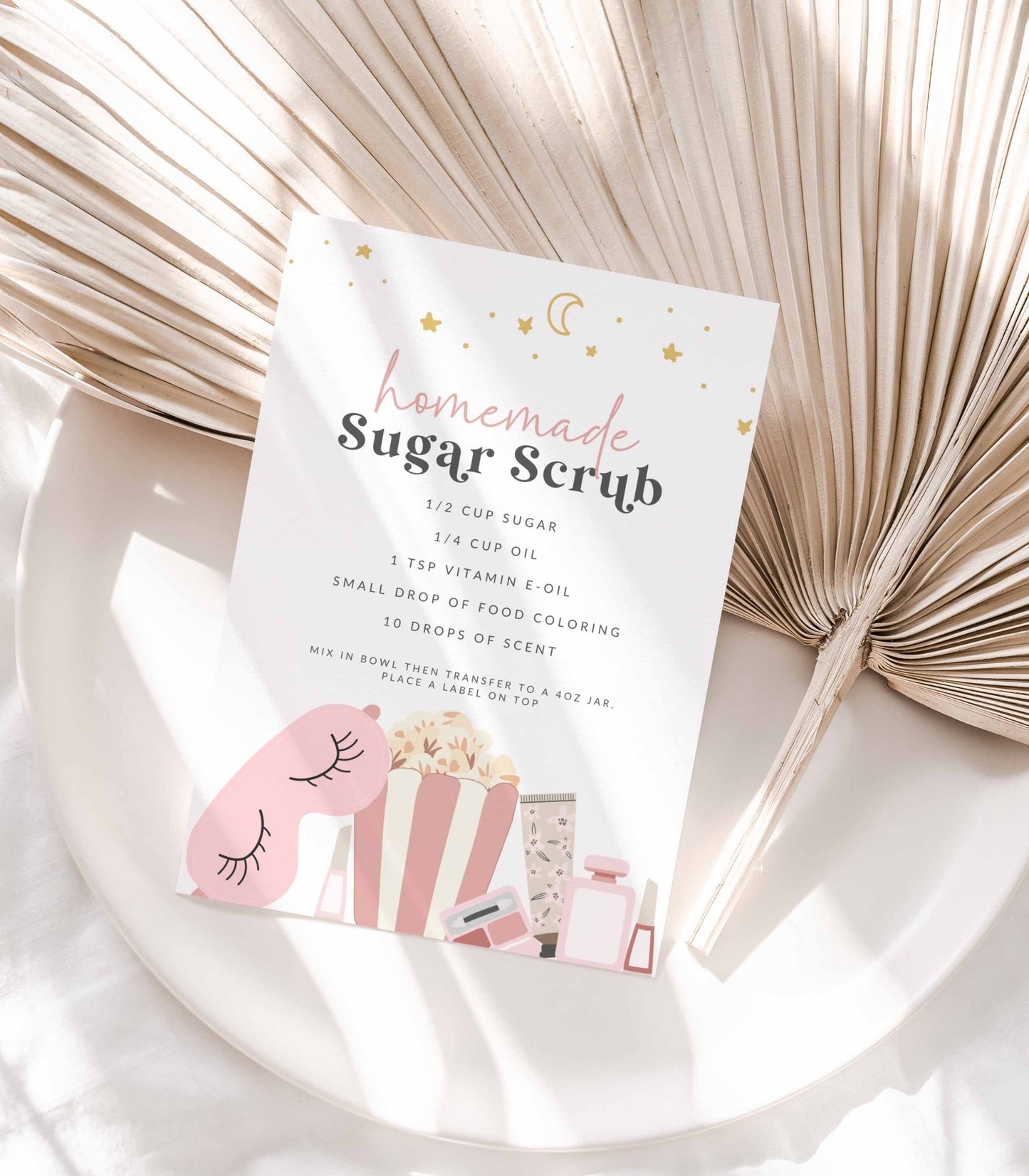 Homemade Sugar Scrub Recipe Sign - High Peaks Studios