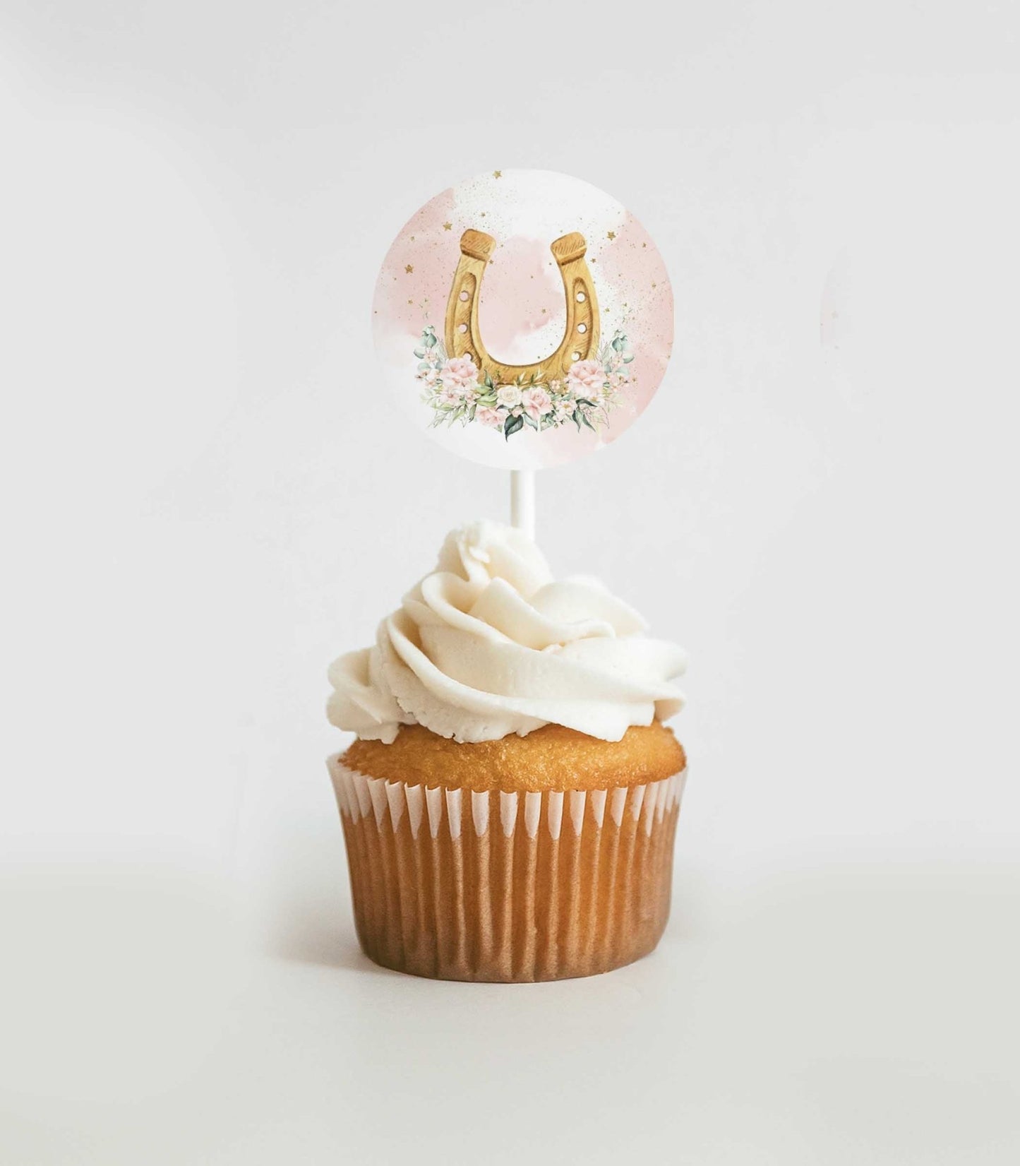 Horse Birthday Cupcake Toppers Template - High Peaks Studios